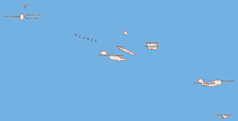 Mapa de Açores