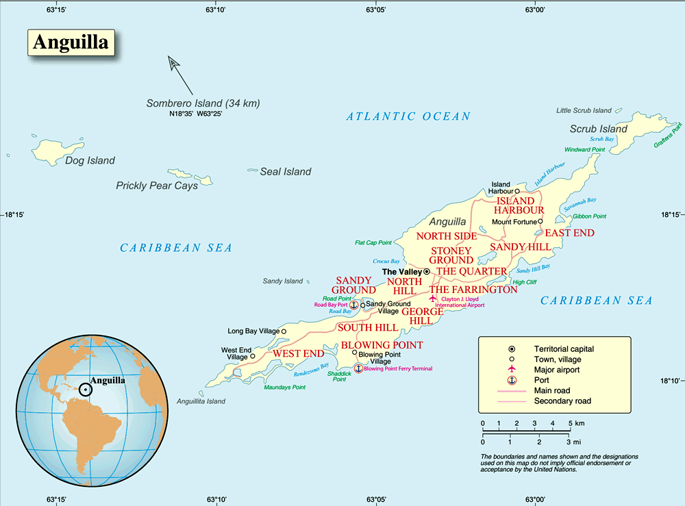 Mapa de Anguilla