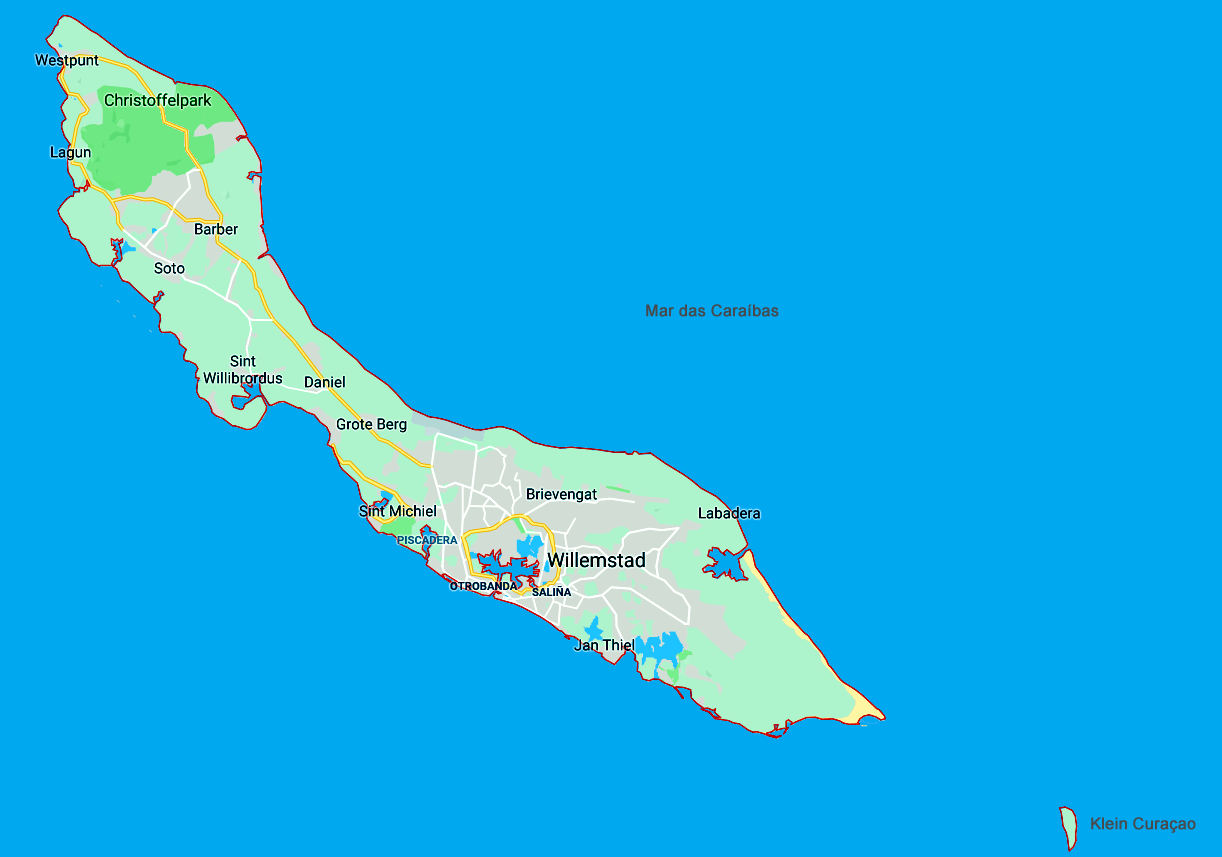 Mapa de Curaçao