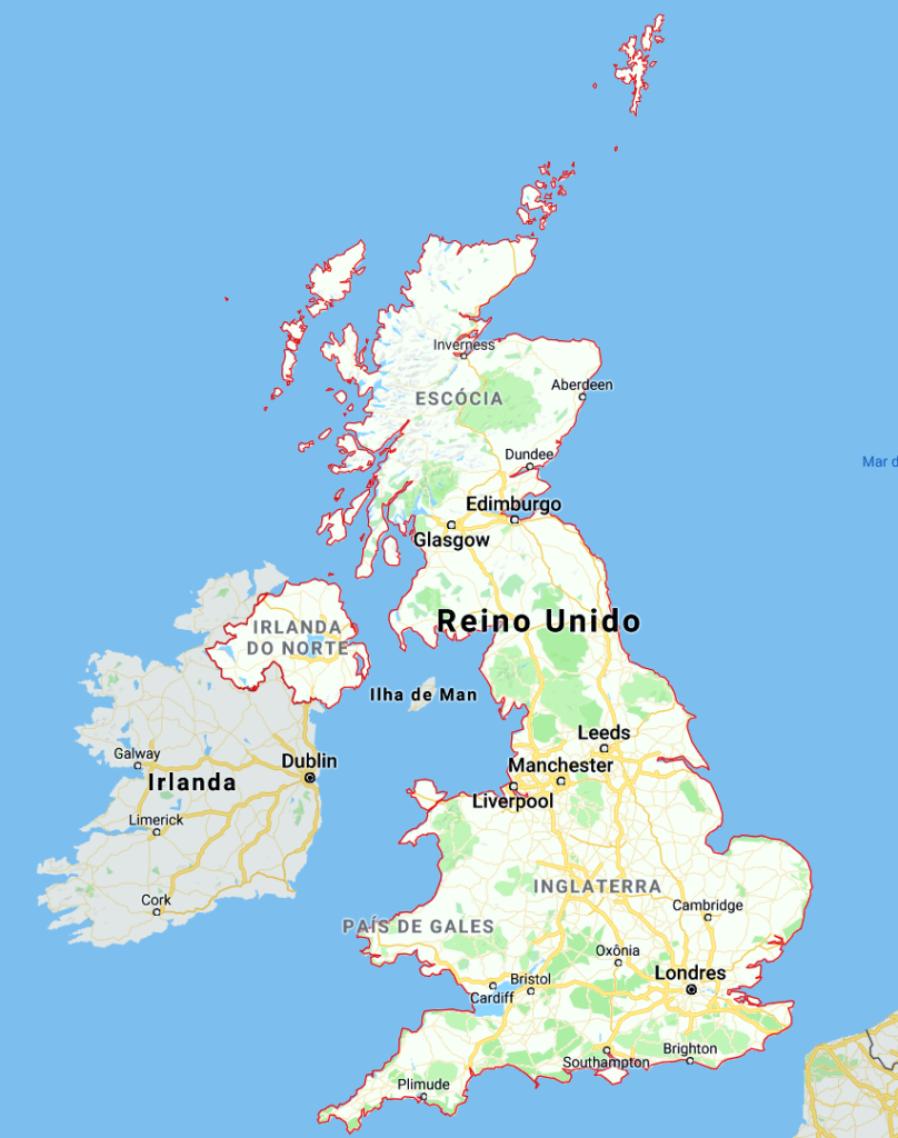 Reino Unido Bandeira Mapa E Dados Gerais Rotas De Viagem