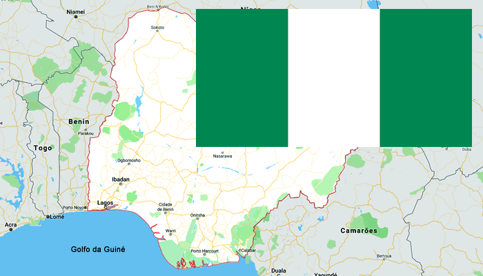 Mapa e Bandeira da Nigéria