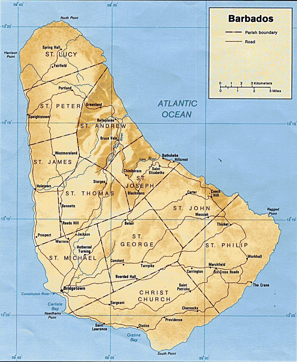 Mapa de Barbados