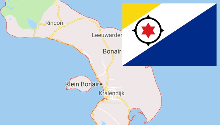 Mapa e Bandeira do Bonaire