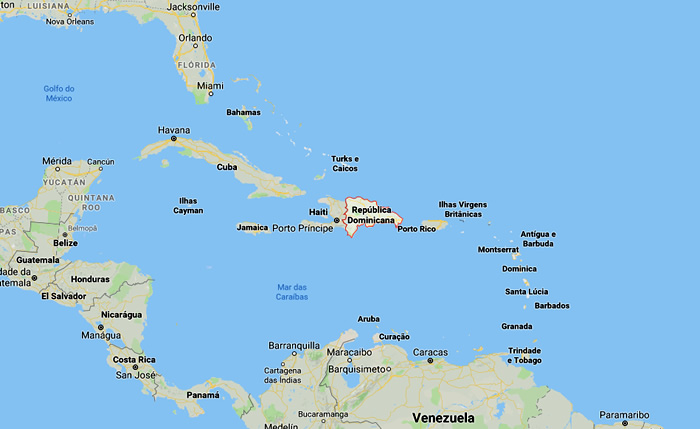 Mapa: Onde fica a República Dominicana