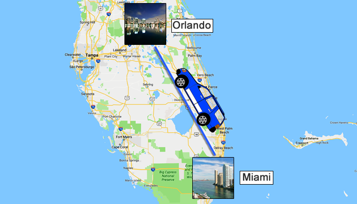 Como ir de Miami para Orlando?