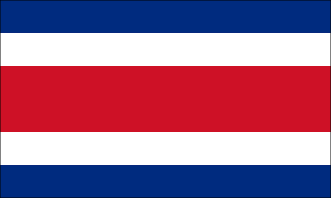 Bandeira da Costa Rica sem brasão