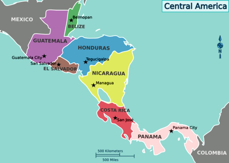 Mapa: Onde fica El Salvador
