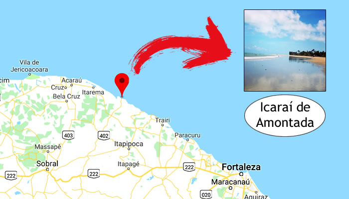 Mapa: Onde fica Icaraizinho de Amontada/CE