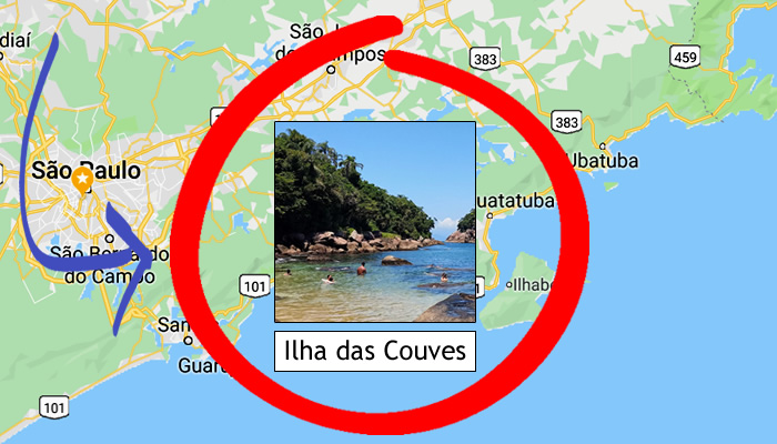 Como chegar na Ilhas das Couves, em Ubatuba/SP?