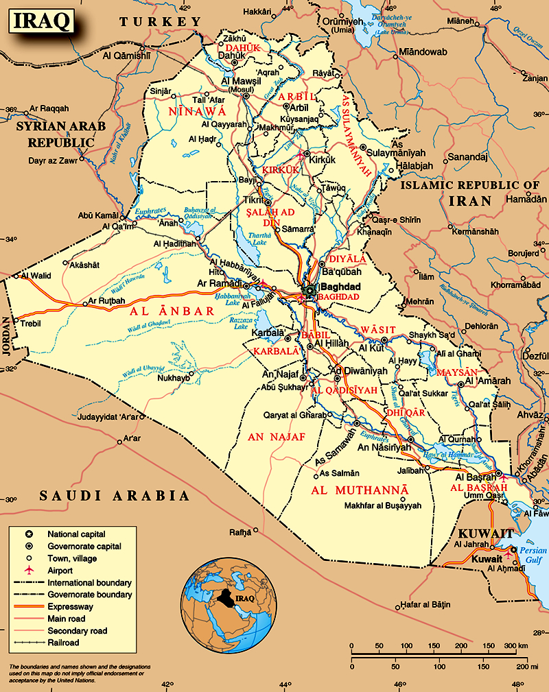 Mapa do Iraque