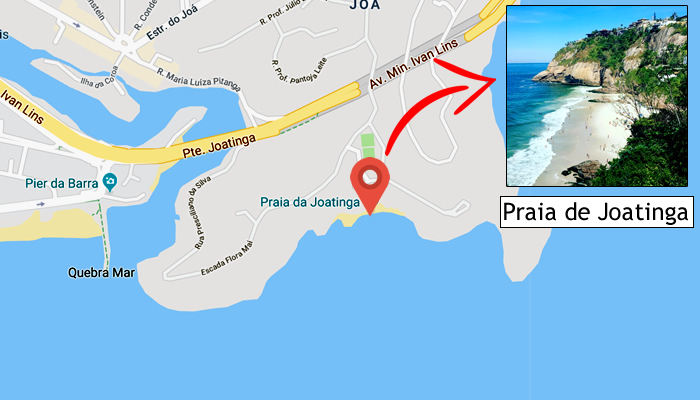 Mapa: Onde fica a Praia de Joatinga
