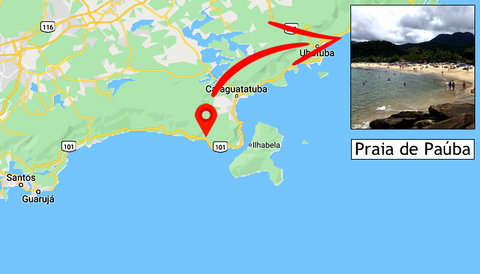 Mapa: Onde fica a Praia de Paúba