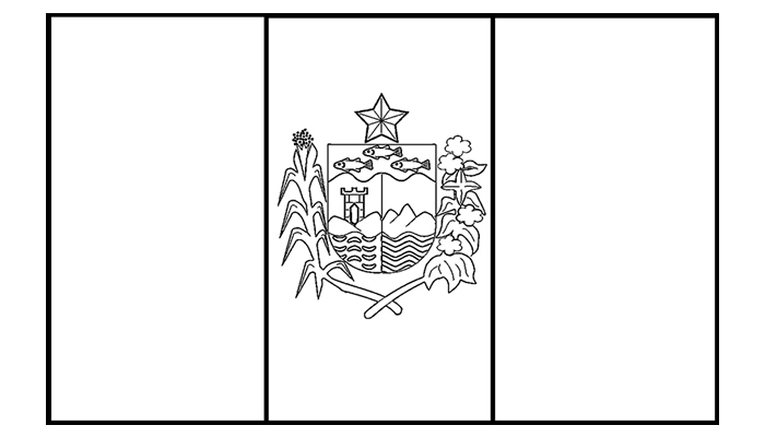Bandeira de Alagoas para colorir (em preto e branco)