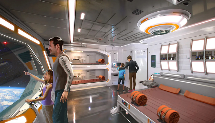Star Wars: Galactic Starcruiser (Novo Hotel da Disney): Arte do quarto do hotel