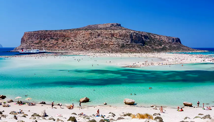 Praias de Areia Rosa pelo Mundo: Praia Rosa de Balos Bay - Creta (Grécia)