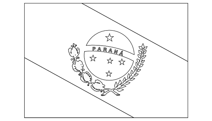 [Para Imprimir] Bandeira do Paraná para Colorir (preto e branco)!