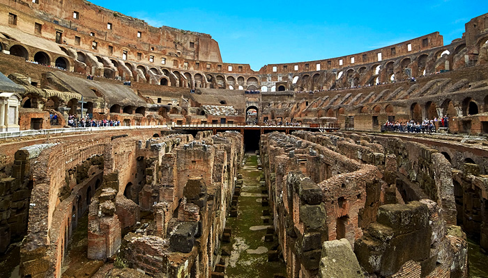 História e Curiosidades do Coliseu, em Roma: Nível subterrâneo do Coliseu