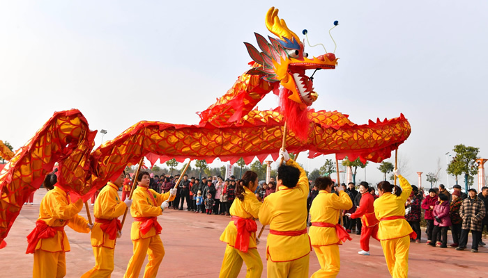 Festival das Lanternas da China: Dança do dragão