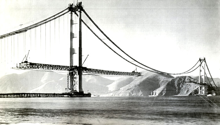 Ponte Golden Gate em construção