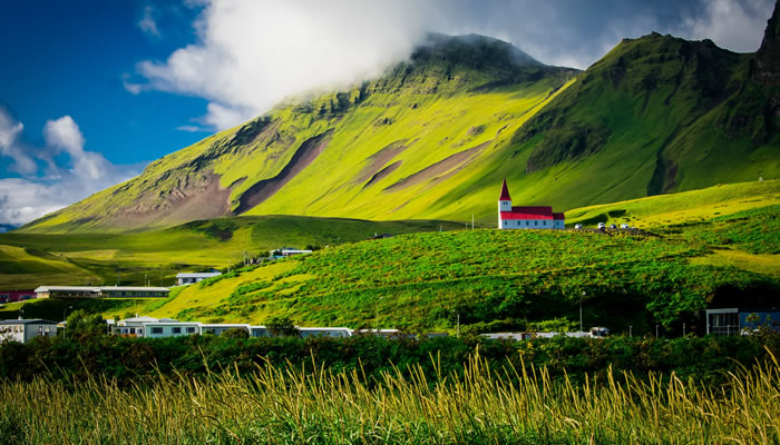 Como é a vegetação da Islândia?