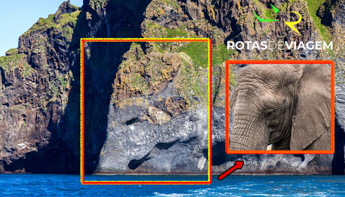 Pedra do Elefante (Islândia): Comparação