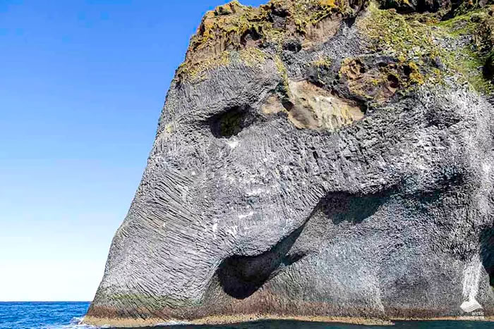 Detalhe da Pedra do Elefante, na Islândia