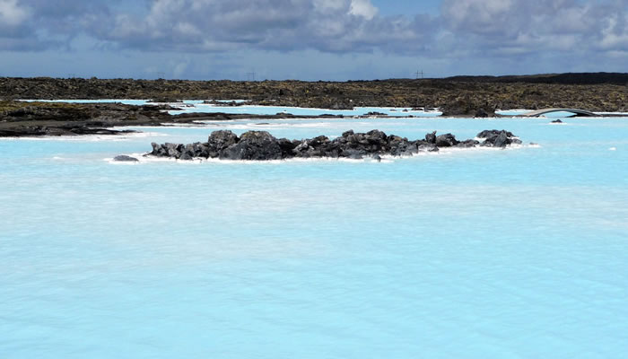 Águas da Lagoa Azul (Blue Lagoon) na Islândia