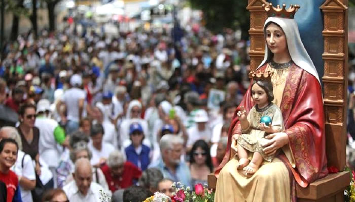 Celebração da aparição da Virgem de Coromoto na Venezuela