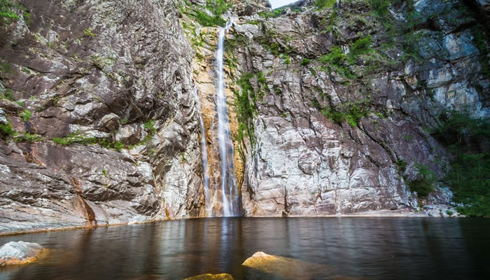 Cachoeira Rabo de Cavalo, na Serra do Espinhaço (Minas Gerais)