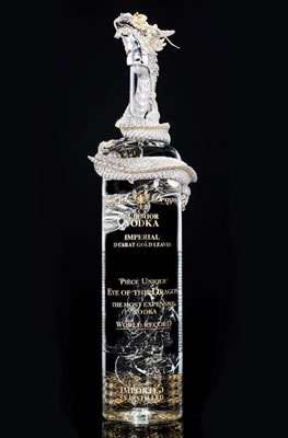As bebidas mais caras do mundo: Vodka The Eye of the Dragon