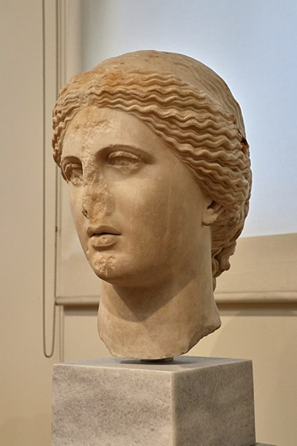 Estátua da cabeça de Afrodite