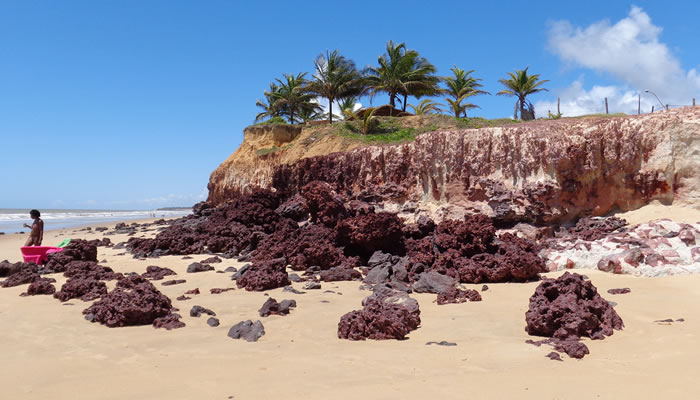 Falésias na Praia Costa Dourada (Mucuri-BA)