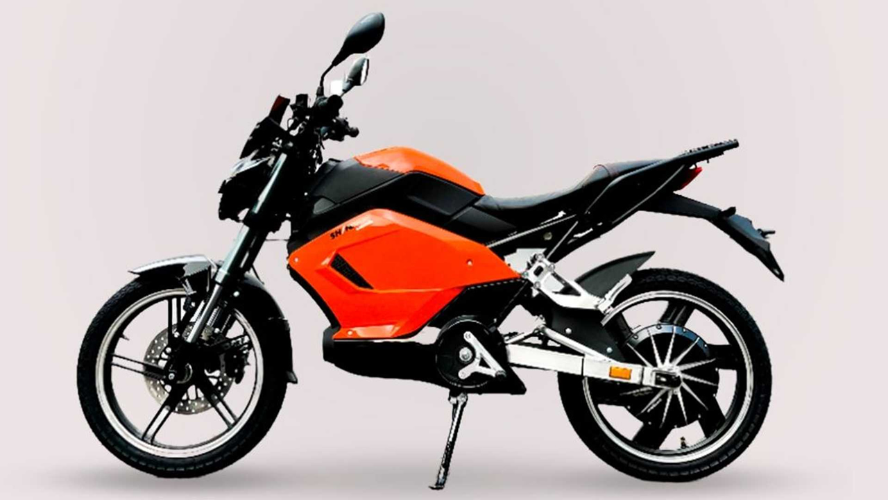 Nova moto elétrica da Shineray: Shineray SHE S laranja